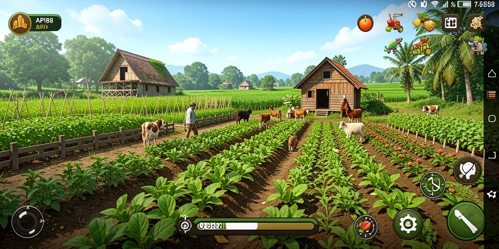 Screenshot gameplay API88 menampilkan keindahan pertanian virtual.