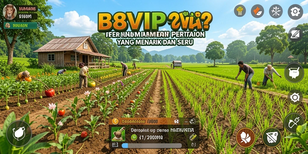 Gameplay seru B8VIP dengan berbagai aktivitas pertanian.