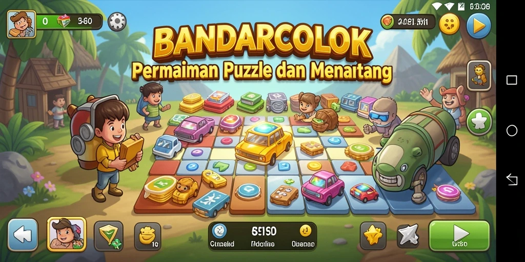 Screenshot utama BANDARCOLOK menampilkan gameplay Puzzle yang menantang.