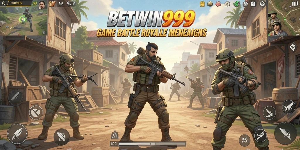 Tampilan gameplay BETWIN999 yang mendebarkan dalam pertempuran Battle Royale.