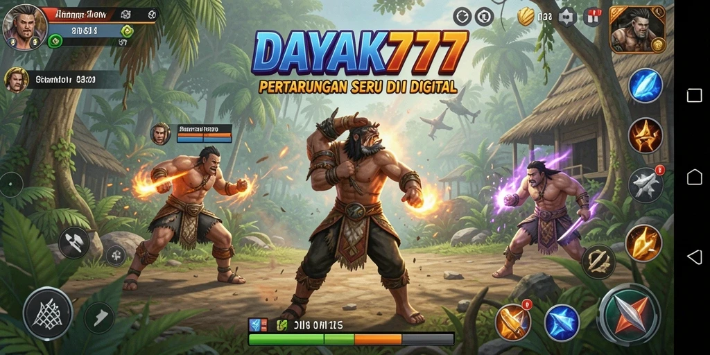 Tampilan gameplay pertarungan seru dan grafis memukau.