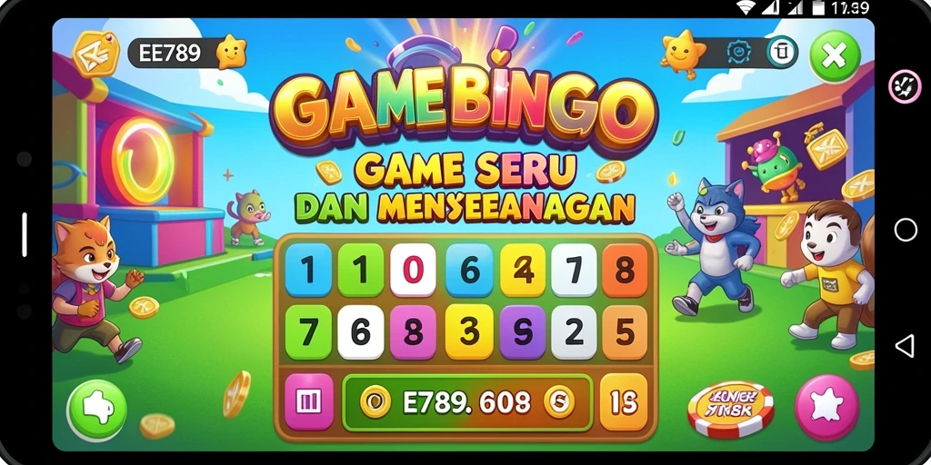 Tampilan utama EE789 dengan gameplay Bingo yang seru