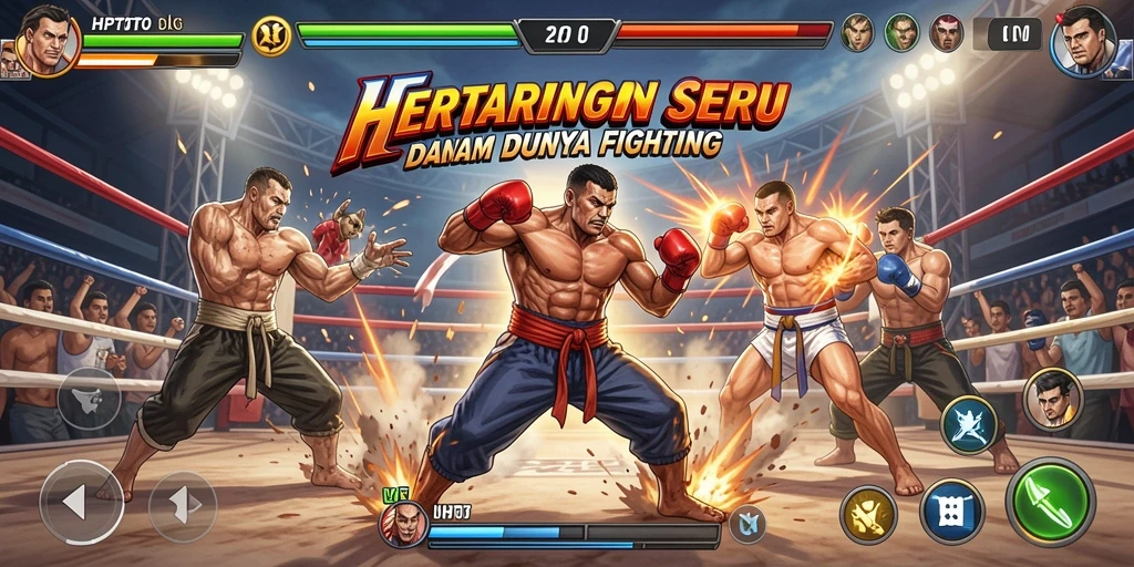Tampilan intens dari gameplay HPTOTO dengan pertarungan epik.