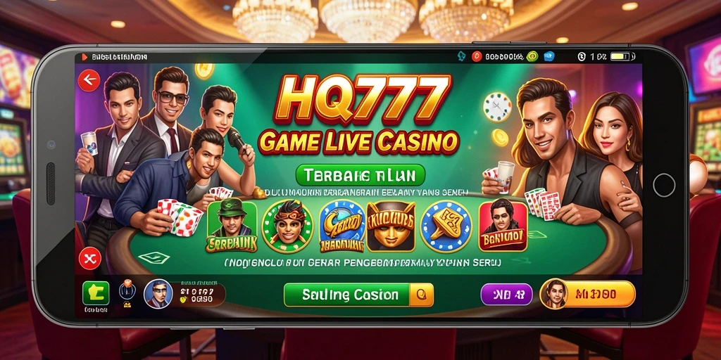 Tampilan gameplay Live Casino yang seru dan menarik di HQ777.