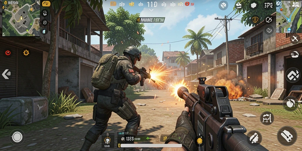 Tangkapan layar ID6788 menunjukkan aksi gameplay menegangkan dalam pertempuran TPS.