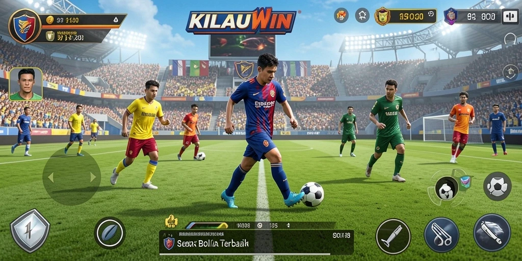 Tampilan gameplay menarik dari KILAUWIN saat pertandingan sepak bola.