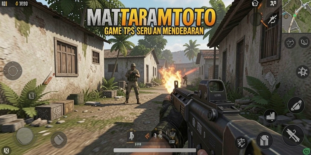 Screenshot gameplay seru MATARAMTOTO dalam aksi tembak-menembak.