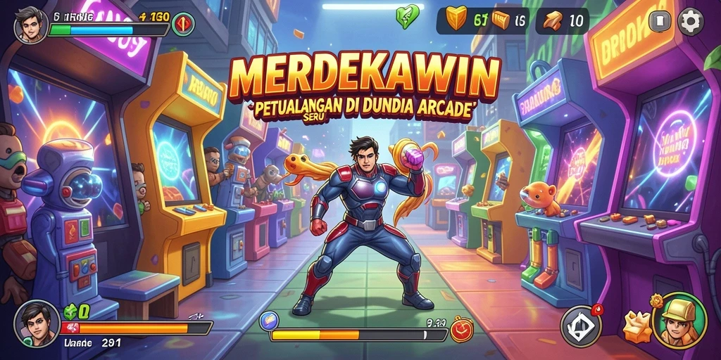 Tangkapan layar utama menunjukkan gameplay mengesankan di MERDEKAWIN.