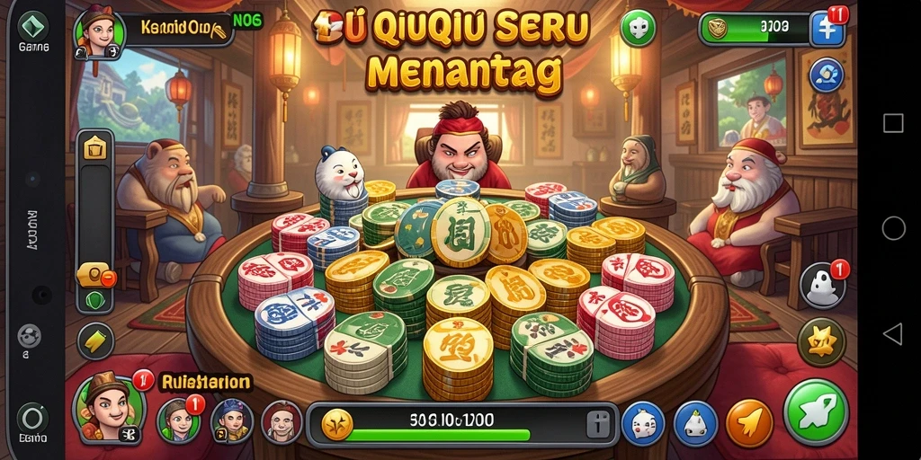 Screenshot gameplay N06 yang menampilkan aksi seru QiuQiu.