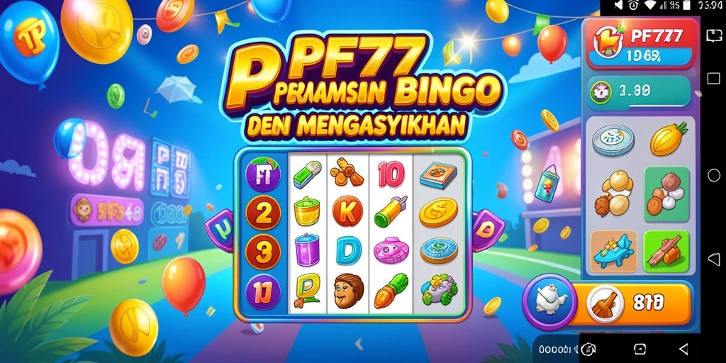 Screenshot menunjukkan pemain asyik bermain Bingo di PF777.