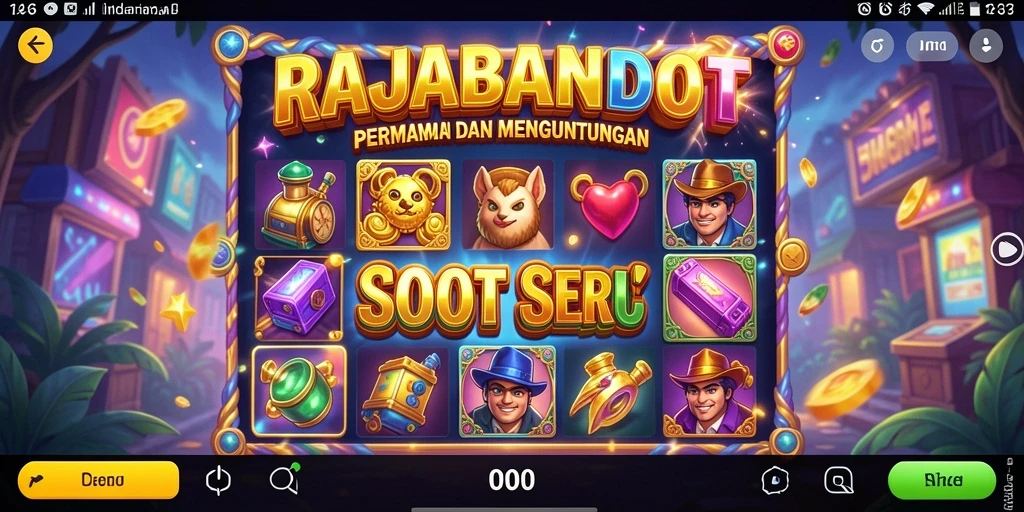 Tampilan menarik dari gameplay Slot RAJABANDOT yang penuh warna.