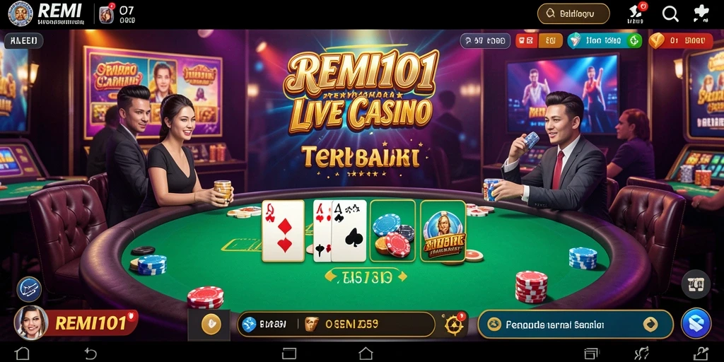 Tampilan gameplay Live Casino yang menarik dan interaktif di REMI101.