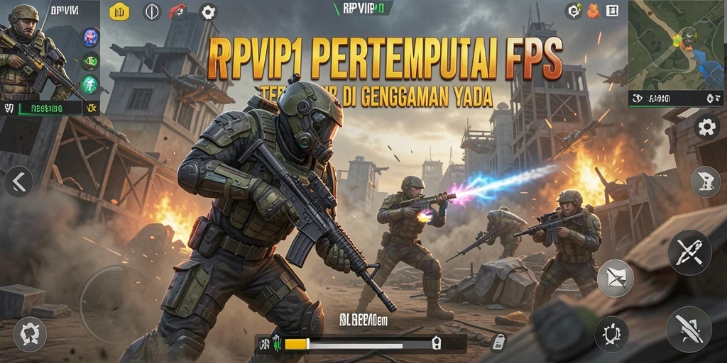 Tangkapan layar menampilkan aksi mendebarkan di RPVIP1 dalam mode FPS.
