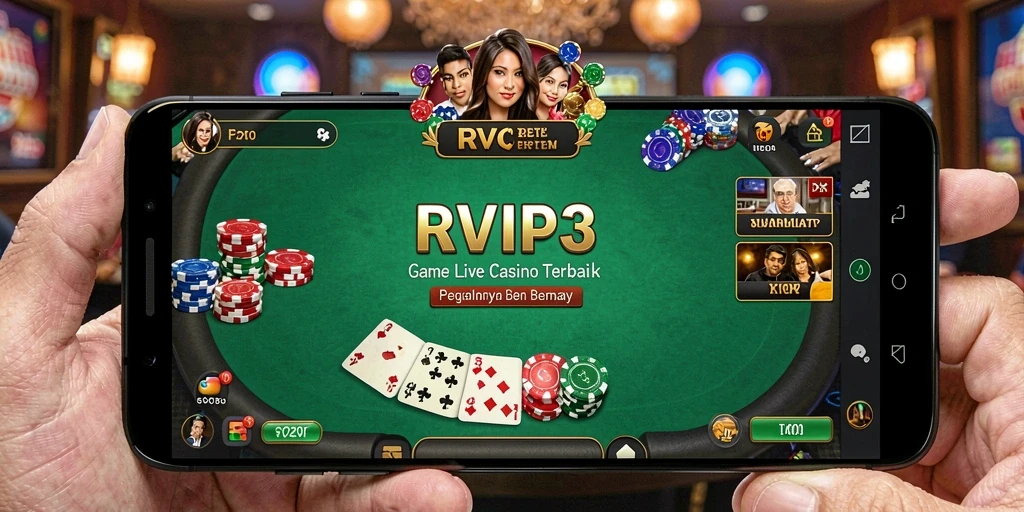 Screenshot gameplay menunjukkan dealer langsung berinteraksi dengan pemain.