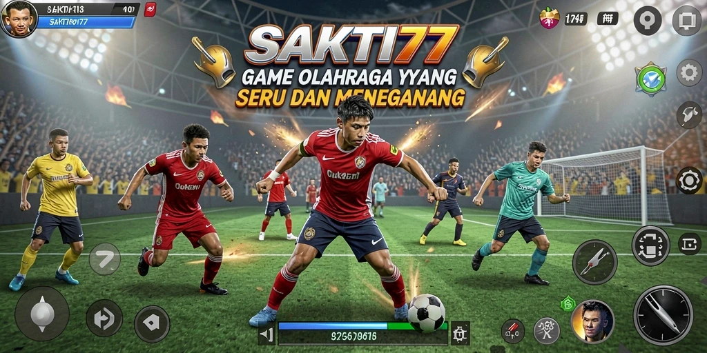 Tampilan gameplay SAKTI77 dengan aksi olahraga yang mendebarkan.