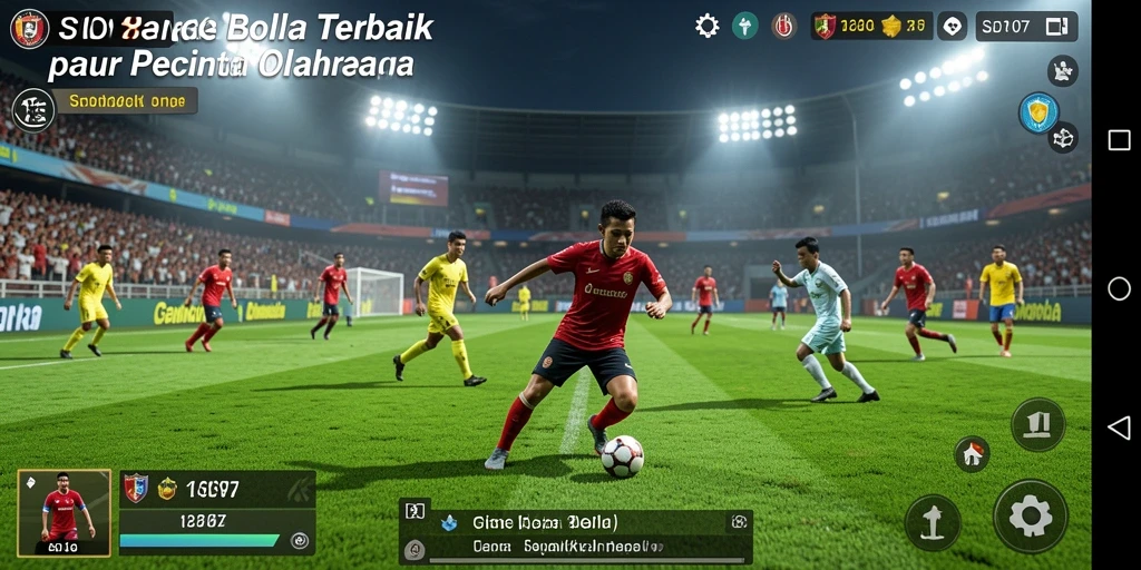 Tampilan gameplay menegangkan dari SD107 dalam aksi sepak bola.