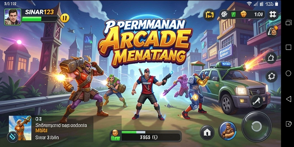 Tampilan screenshot SINAR123 yang menunjukkan aksi permainan Arcade yang seru.