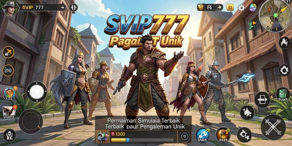 Tampilan gameplay menyerupai dunia simulasi yang penuh warna dan detail.