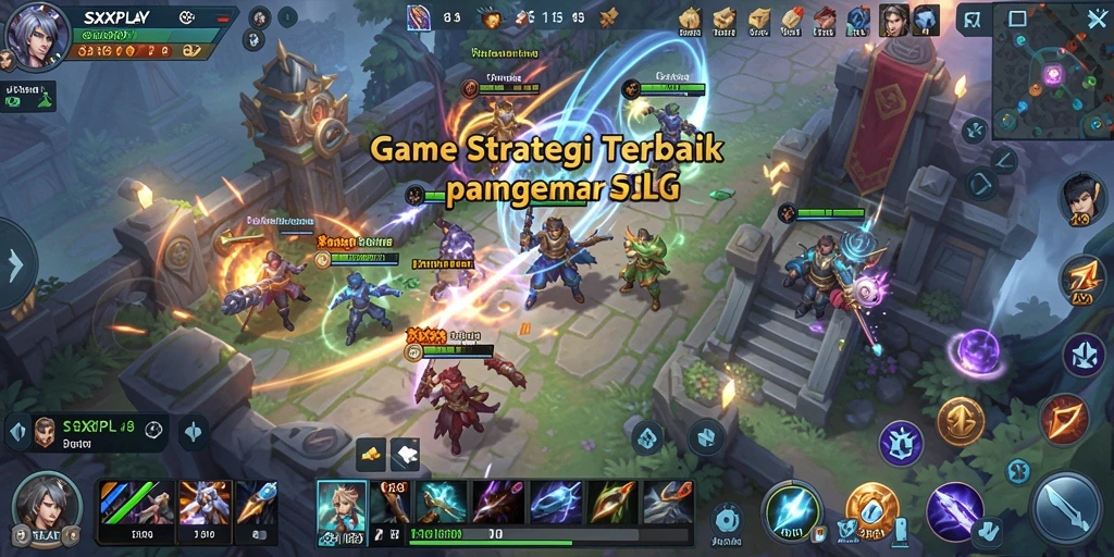 Tampilan gameplay strategis SXXPLAY dengan grafis menawan.