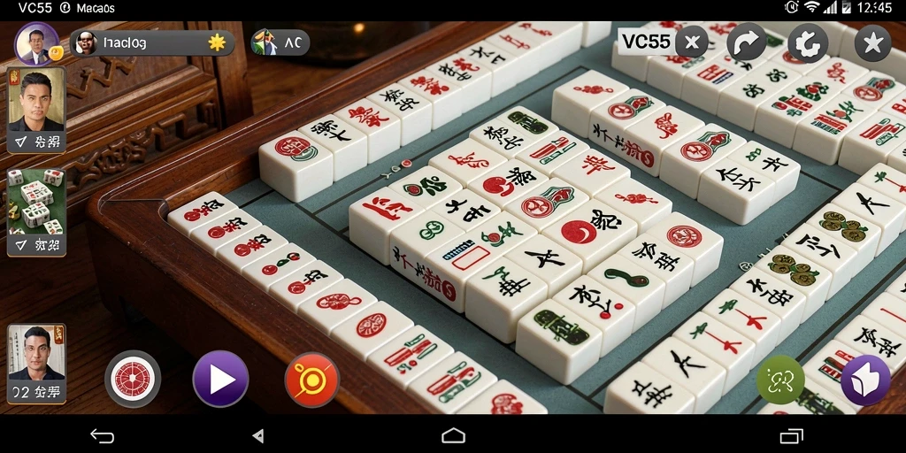 Tampilan gameplay Mahjong seru di VC55 dengan desain yang menarik.