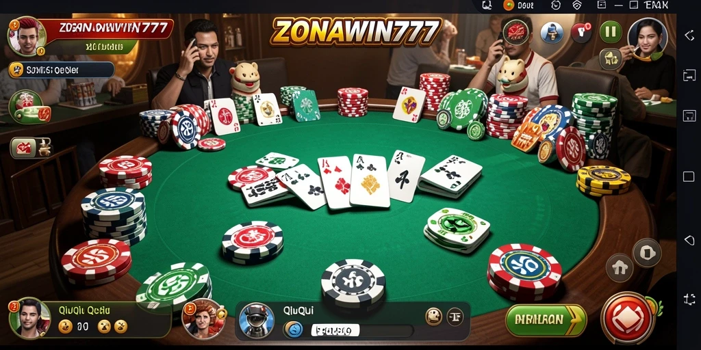 Gameplay QiuQiu yang seru dan penuh strategi.